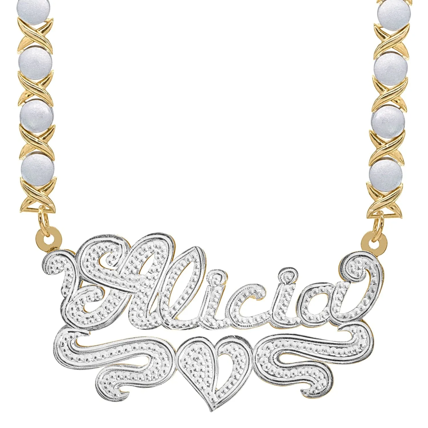 Custom Double Plated Name Necklace Alicia