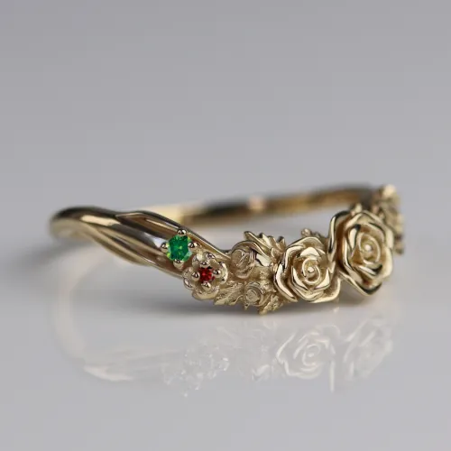 Custom Gold Rose Band  983.00