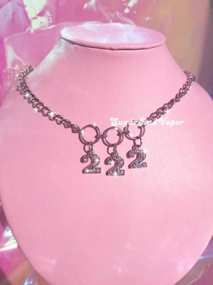 Custom Rhinestone Numbers Chain Necklace