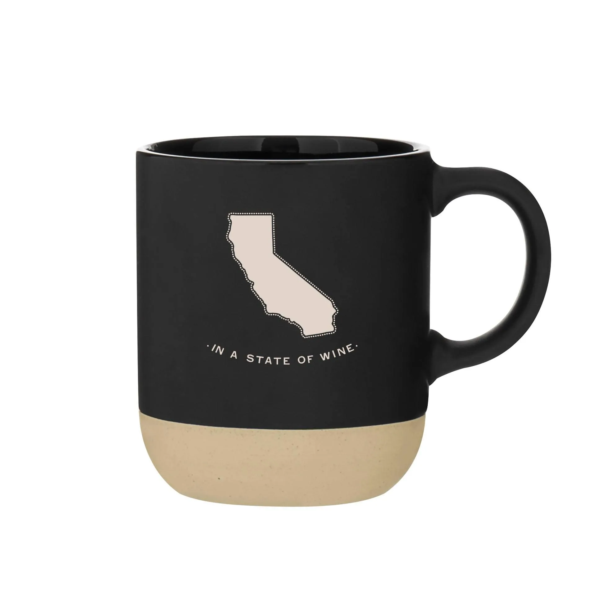 Custom State Ceramic Terra Mug Black