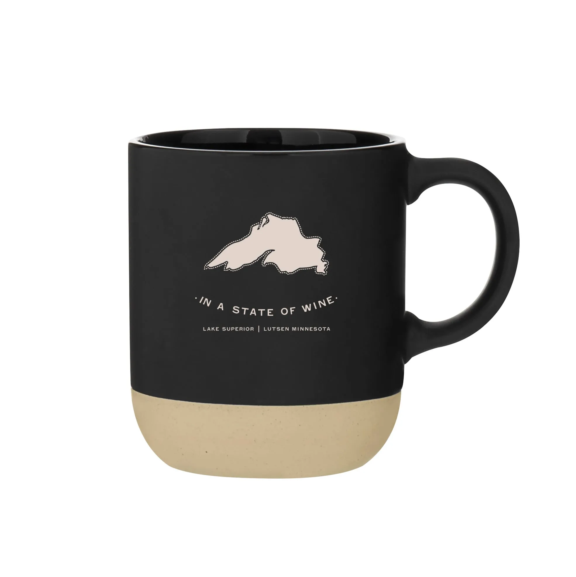 Custom State Ceramic Terra Mug Black