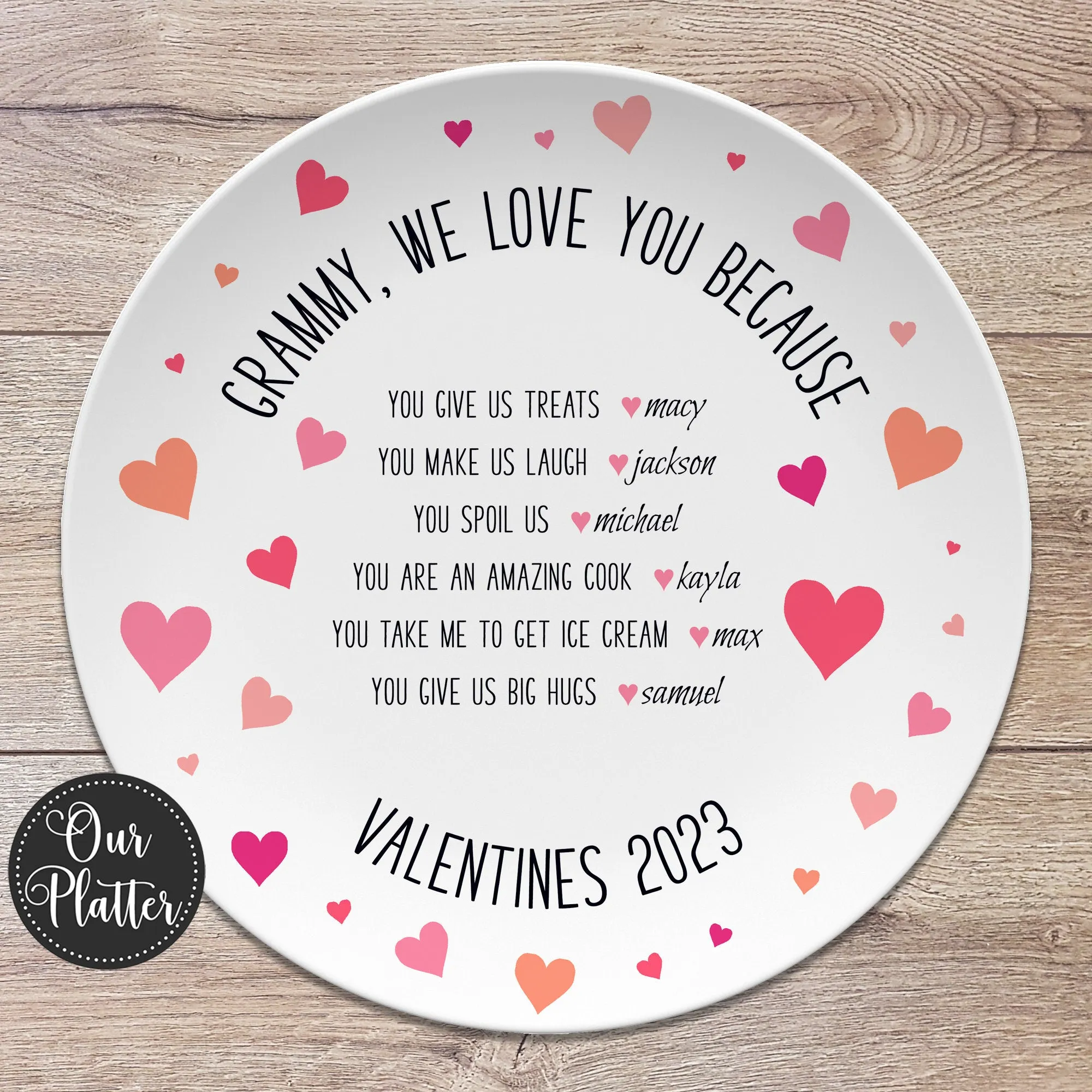 Custom We Love You Because Personalized Plates