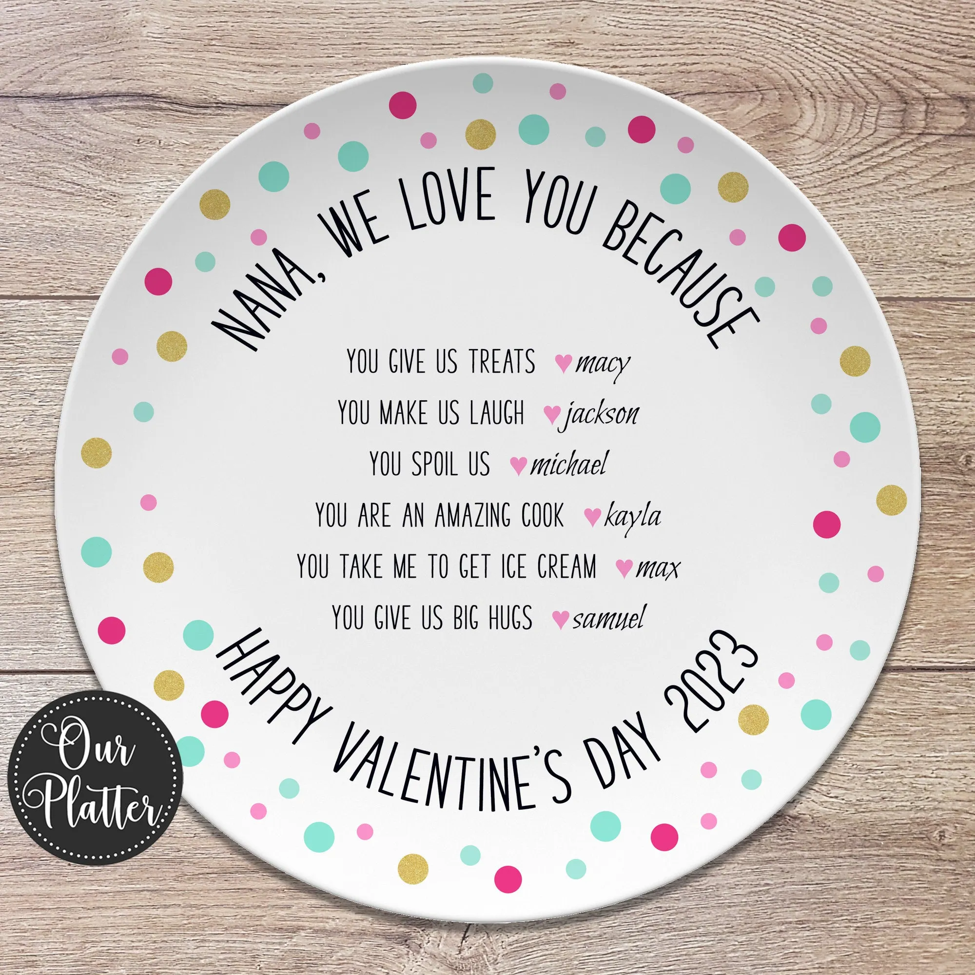 Custom We Love You Because Personalized Plates