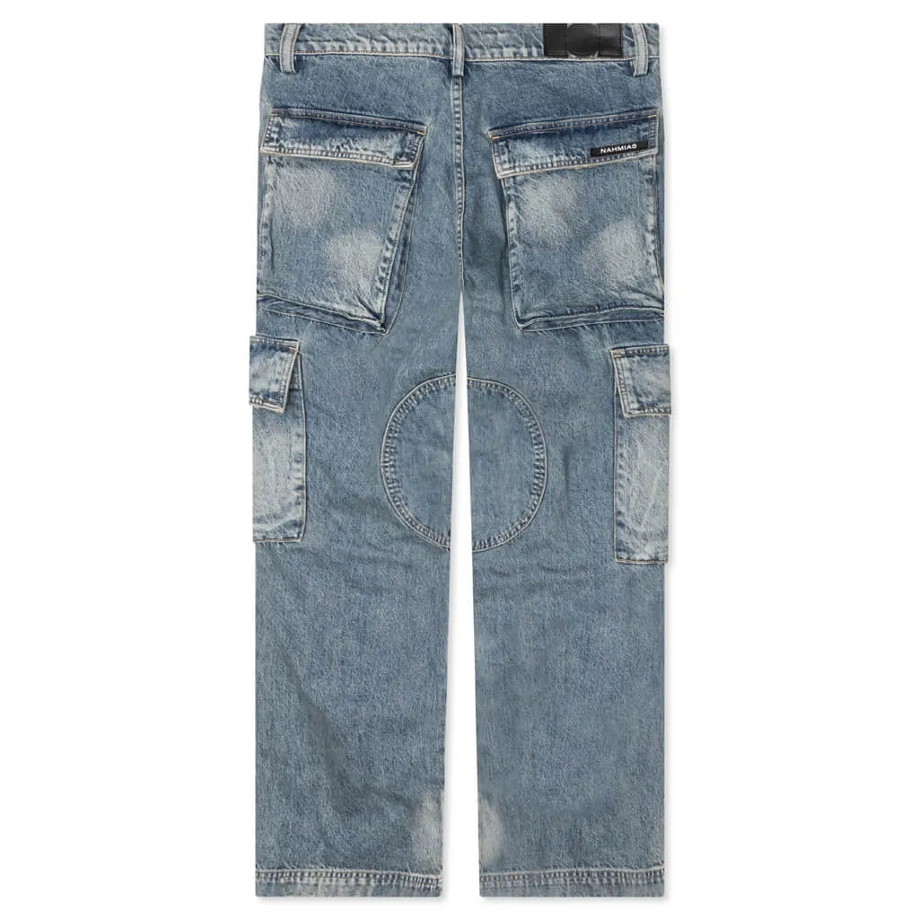 Denim Logo Cargos - Light Wash