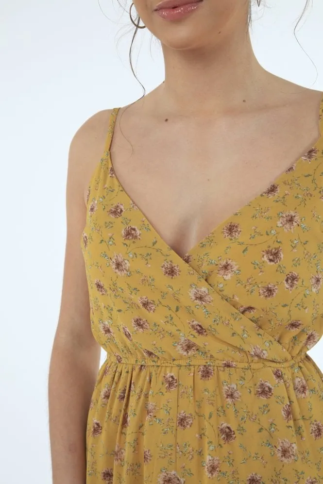 Double Second Yellow Floral Playsuit