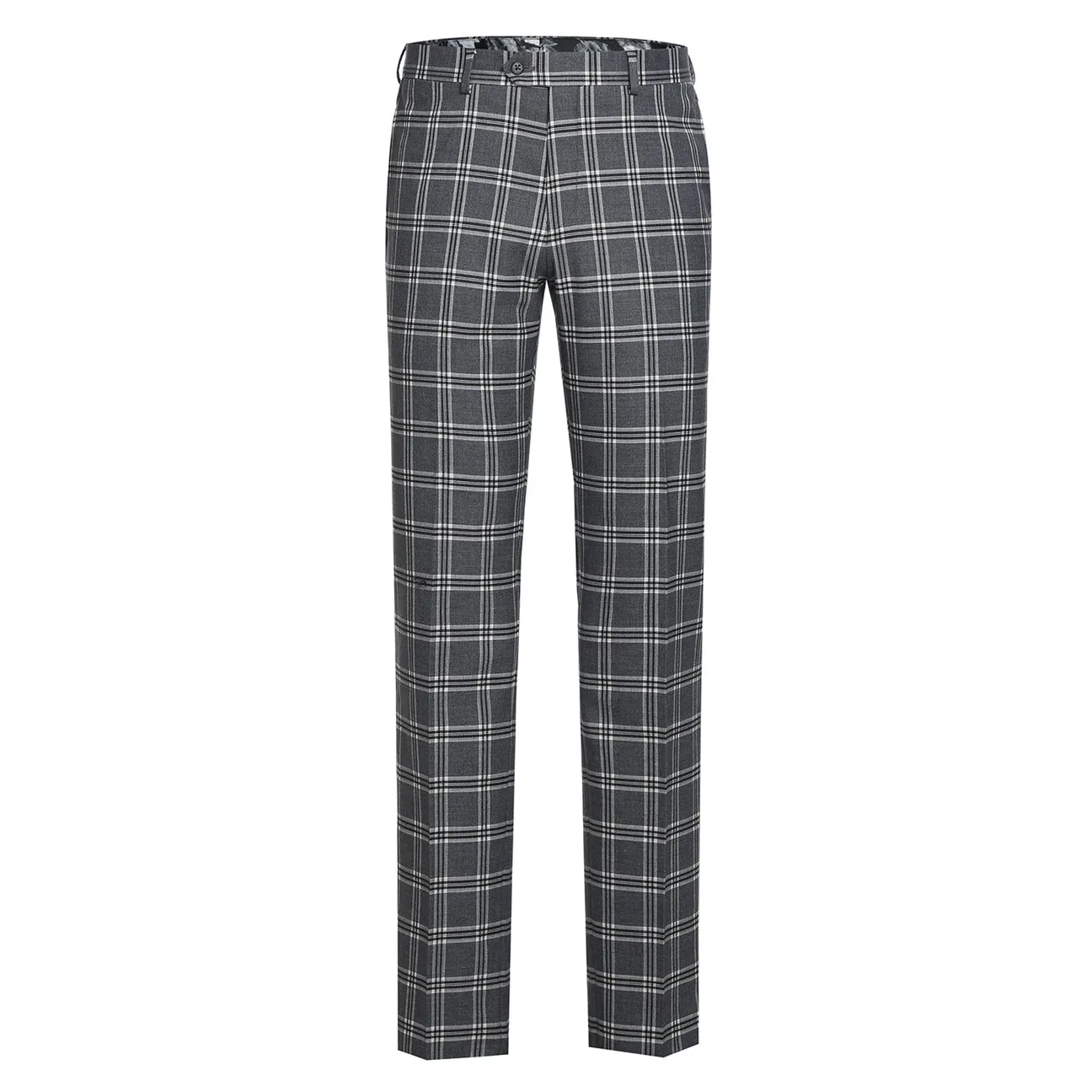 ENGLISH LAUNDRY Dimgray with White Check Peak Suit 72-60-001