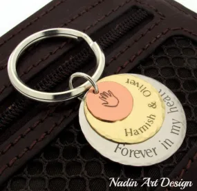 Engraved 3 Discs Key chain