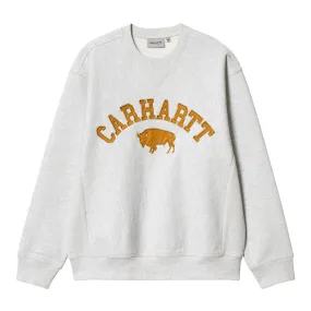 Felpa Uomo Carhartt WIP Locker Sweat Grigio Chiaro