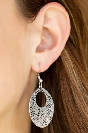 Flirting With Florals Silver Earrings