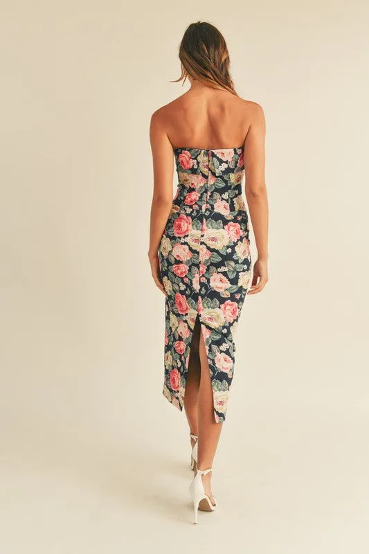 Floral Bodycon Tube Dress