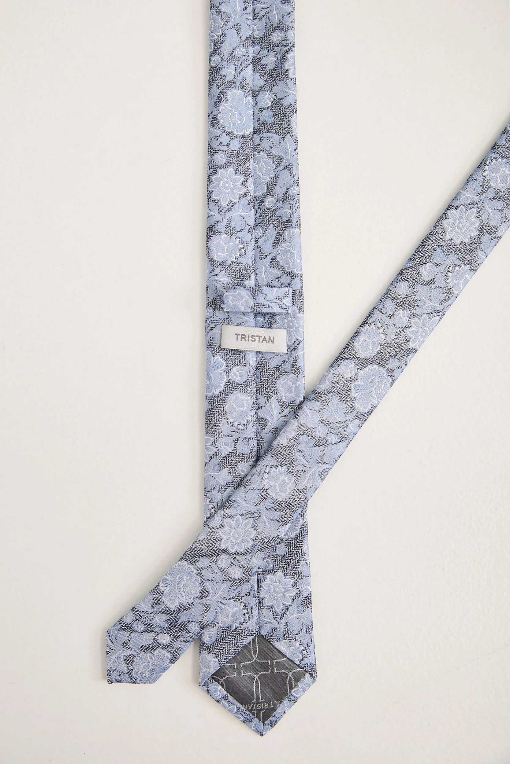 Floral pattern silk tie