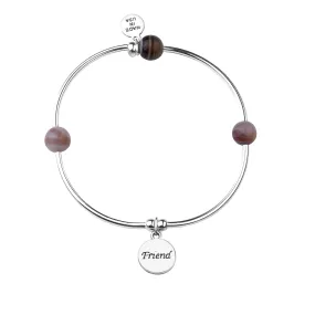 Friend | Soft Bangle Charm Bracelet | Botswana