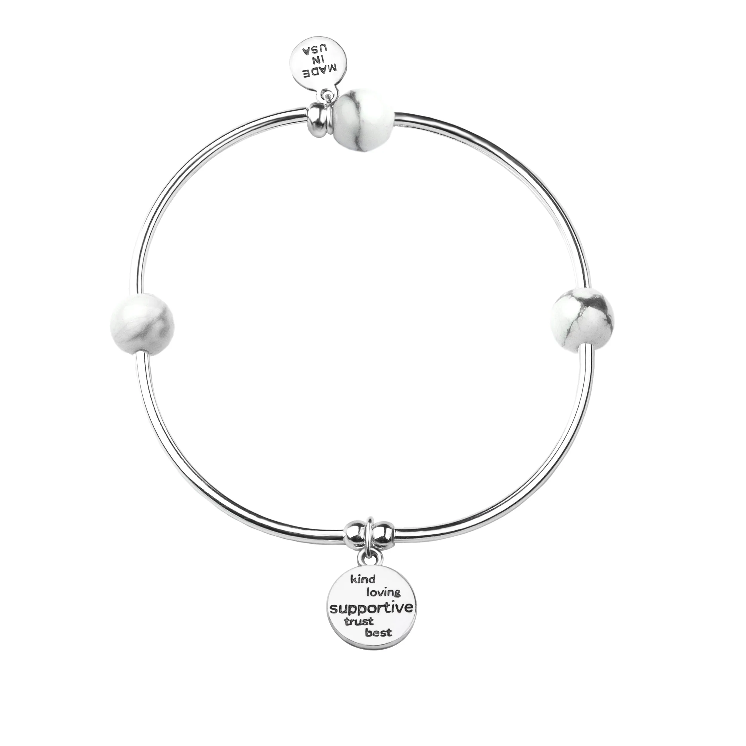 Friend | Soft Bangle Charm Bracelet | Botswana