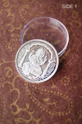 Ganesha & Om 999 Purity Silver 10g Coin