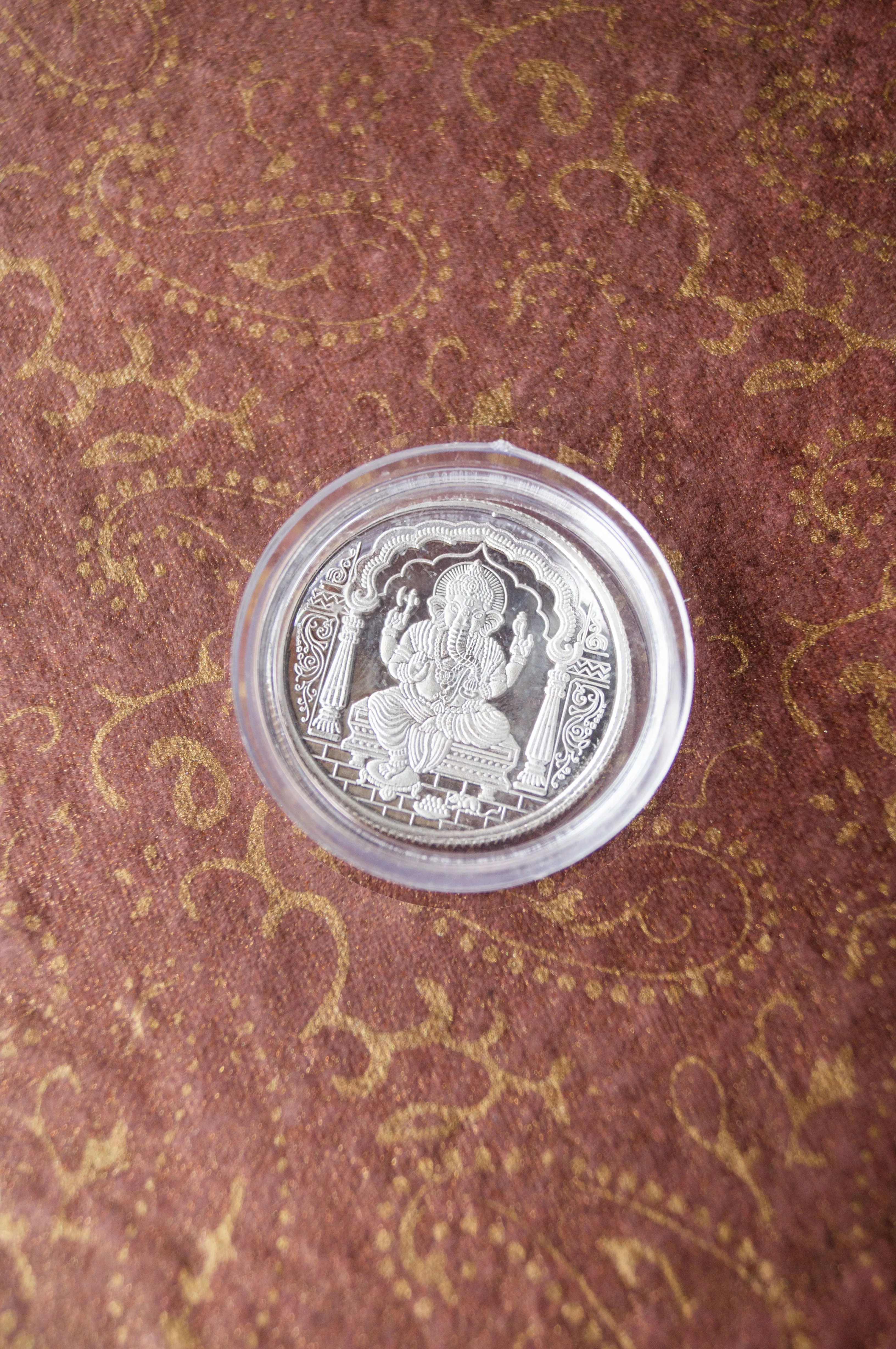 Ganesha & Om 999 Purity Silver 10g Coin