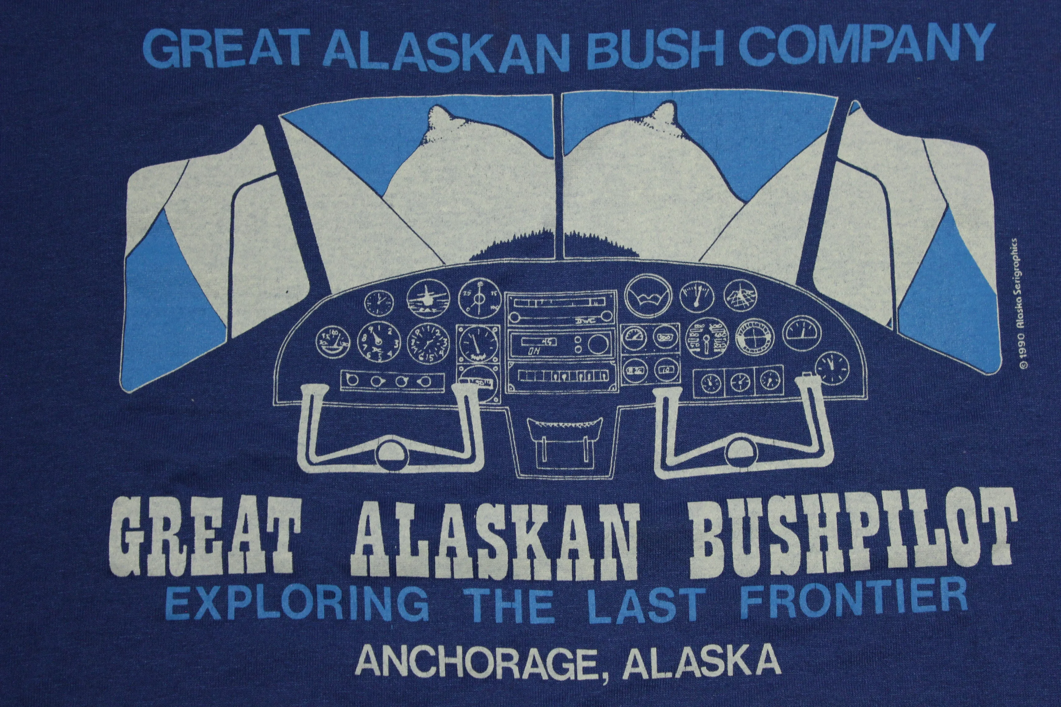 Great Alaskan Bush Co Vintage Bushpilot Funny Offensive 90's Deadstock Tourist T-Shirt