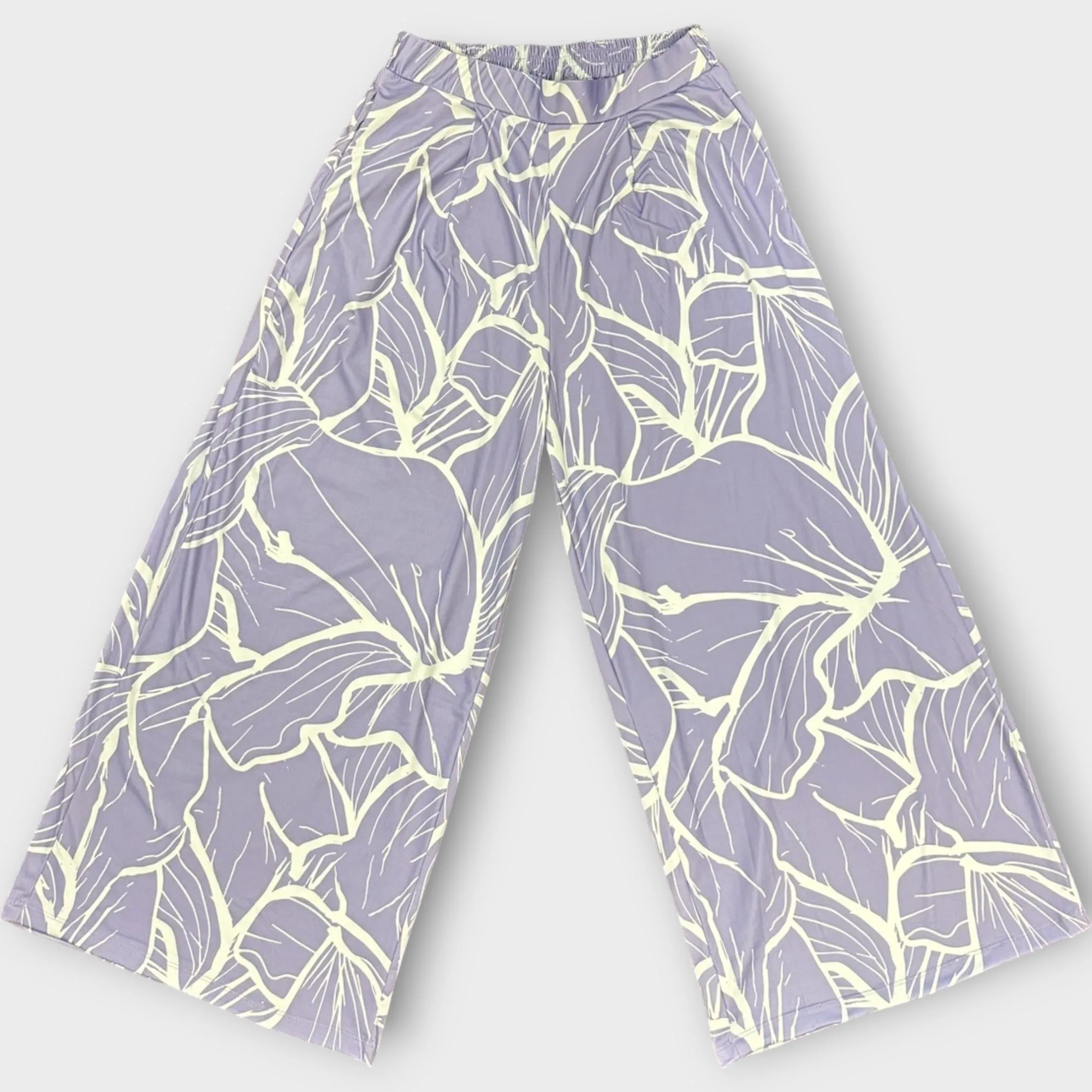 Island Design Breathable Wide Pants - 95％Polyester ＆ 5％ Spandex