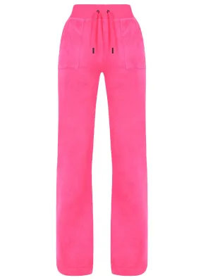 Juicy Couture Del Ray Pocket Velour Bukser - Pink Glow