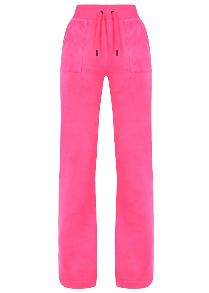 Juicy Couture Del Ray Pocket Velour Bukser - Pink Glow