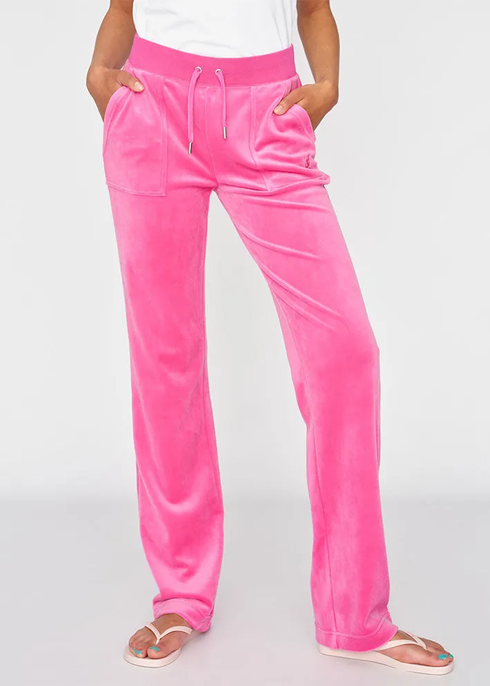 Juicy Couture Del Ray Pocket Velour Bukser - Pink Glow