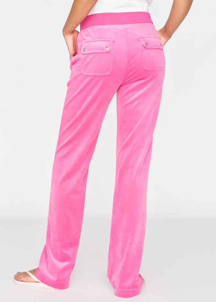 Juicy Couture Del Ray Pocket Velour Bukser - Pink Glow