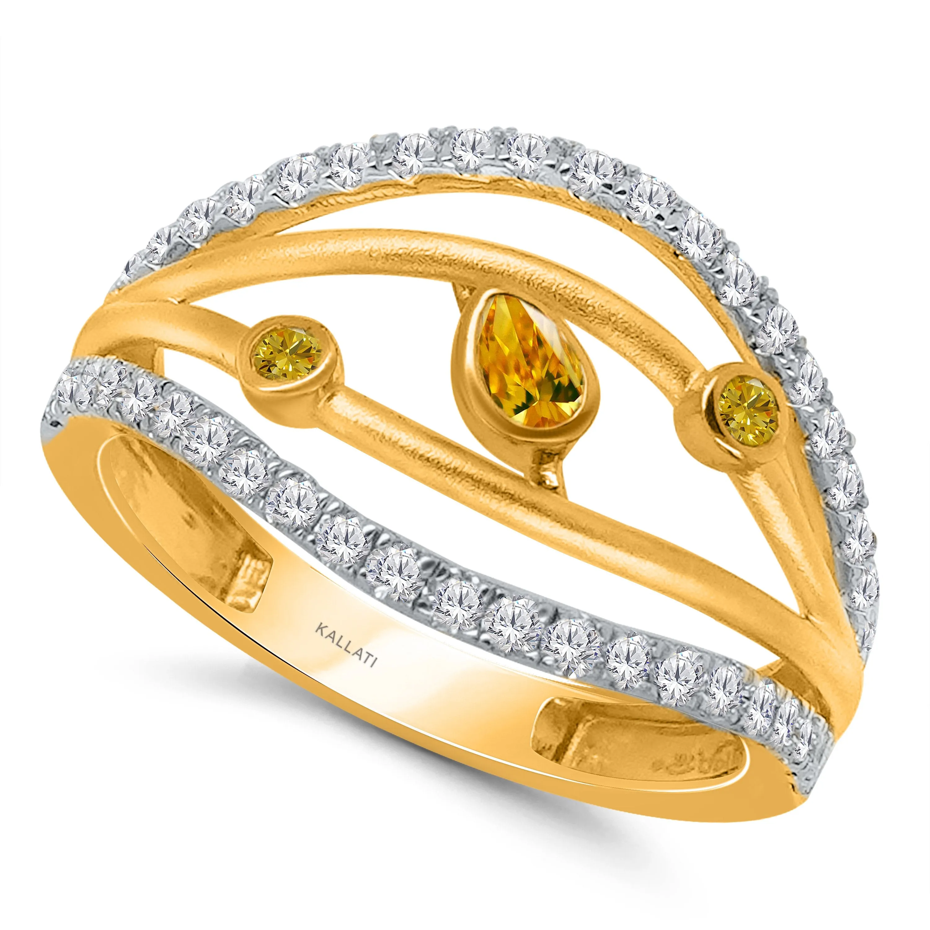 Kallati Eternal Diamond Ring in 14K Two-Tone Gold