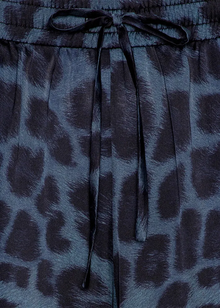 Karmamia Cora Pants - Bukser - Navy Leopard