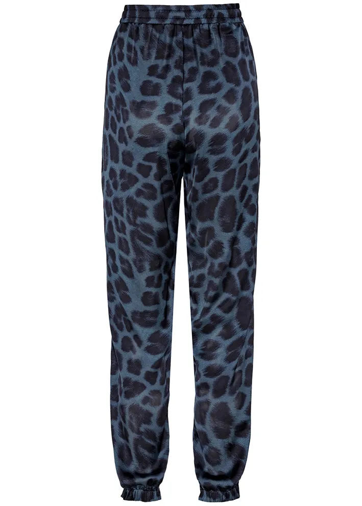 Karmamia Cora Pants - Bukser - Navy Leopard