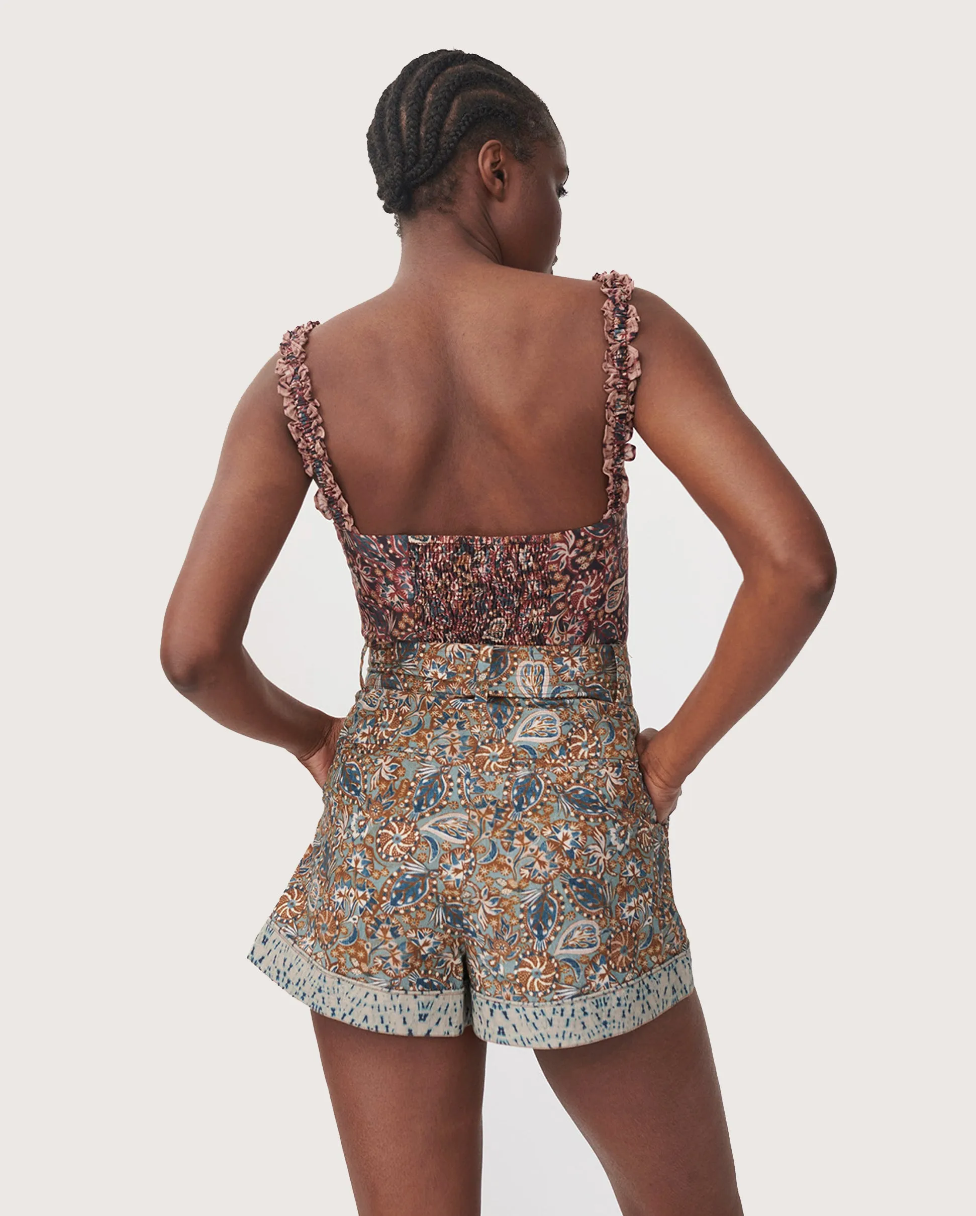 KEKET ORGANIC COTTON SHORTS / SIWA BROWN