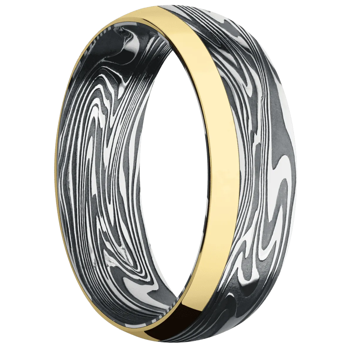 Kinetic with Acid Finish and 14K Yellow Gold Inlay