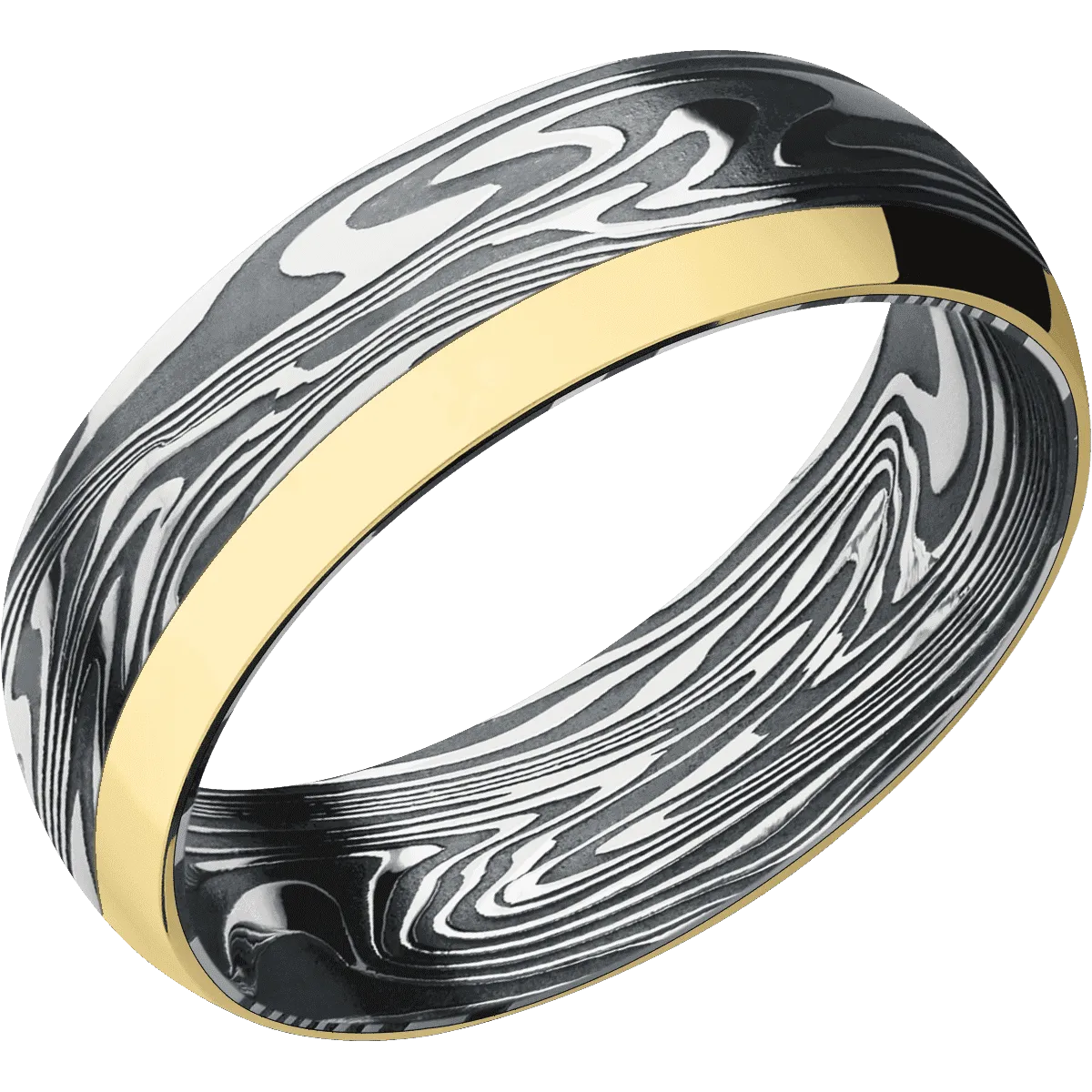 Kinetic with Acid Finish and 14K Yellow Gold Inlay