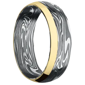 Kinetic with Acid Finish and 14K Yellow Gold Inlay