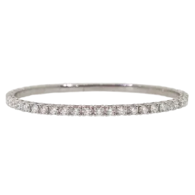 Large Diamond Flexible Tennis Bangle