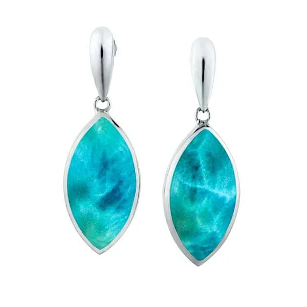 Larimar Mandorla Earrings