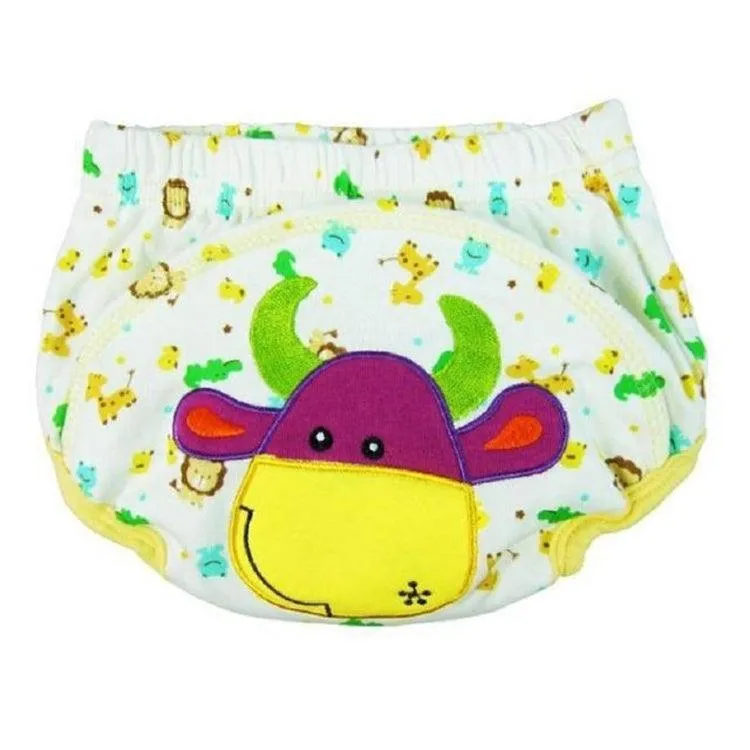 Leak-Proof Cotton Baby Diapers - Waterproof, Breathable & Washable for Unisex 6-12 Months