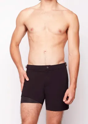 Lifeguard Swim Shorts w/Lining (Black)