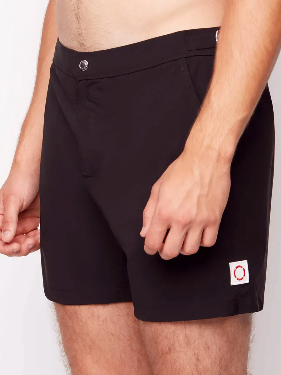 Lifeguard Swim Shorts w/Lining (Black)