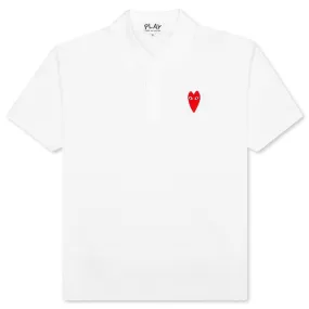 Long Heart Polo - White