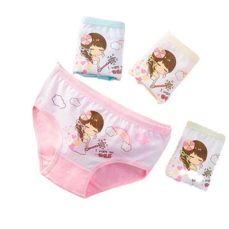 Magic Princess Girls' Pure Cotton Boxer Underwear for Kids