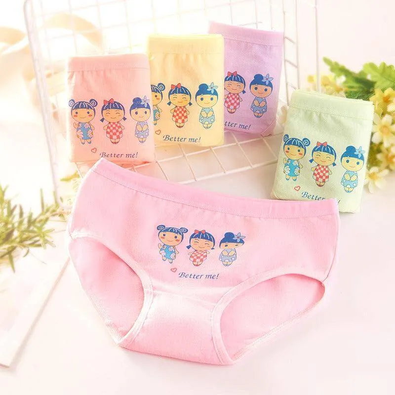 Magic Princess Girls' Pure Cotton Boxer Underwear for Kids