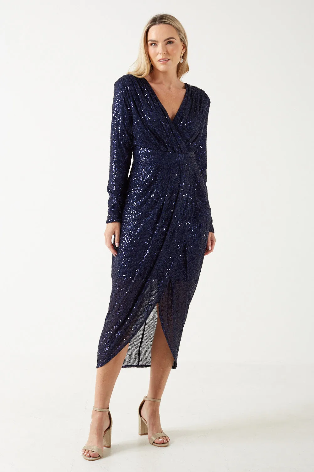 Marc Angelo Sequin Midi Dress