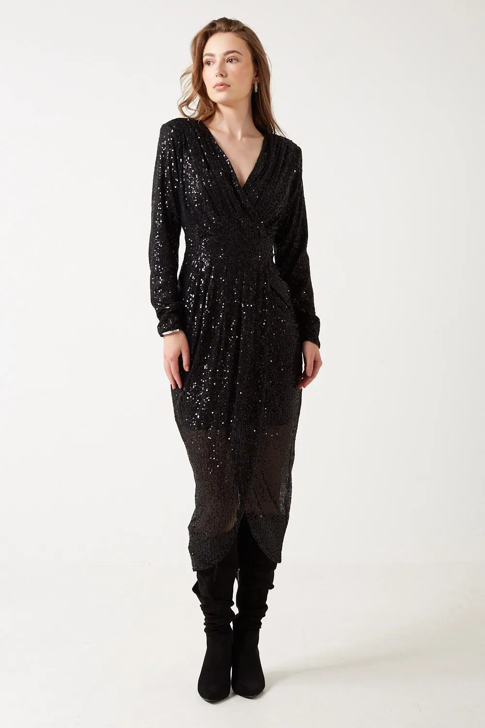 Marc Angelo Sequin Midi Dress