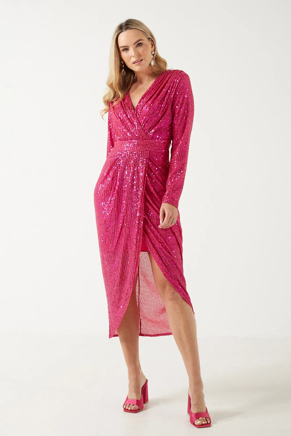 Marc Angelo Sequin Midi Dress