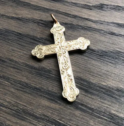 Mid Victorian Cross Locket Pendant