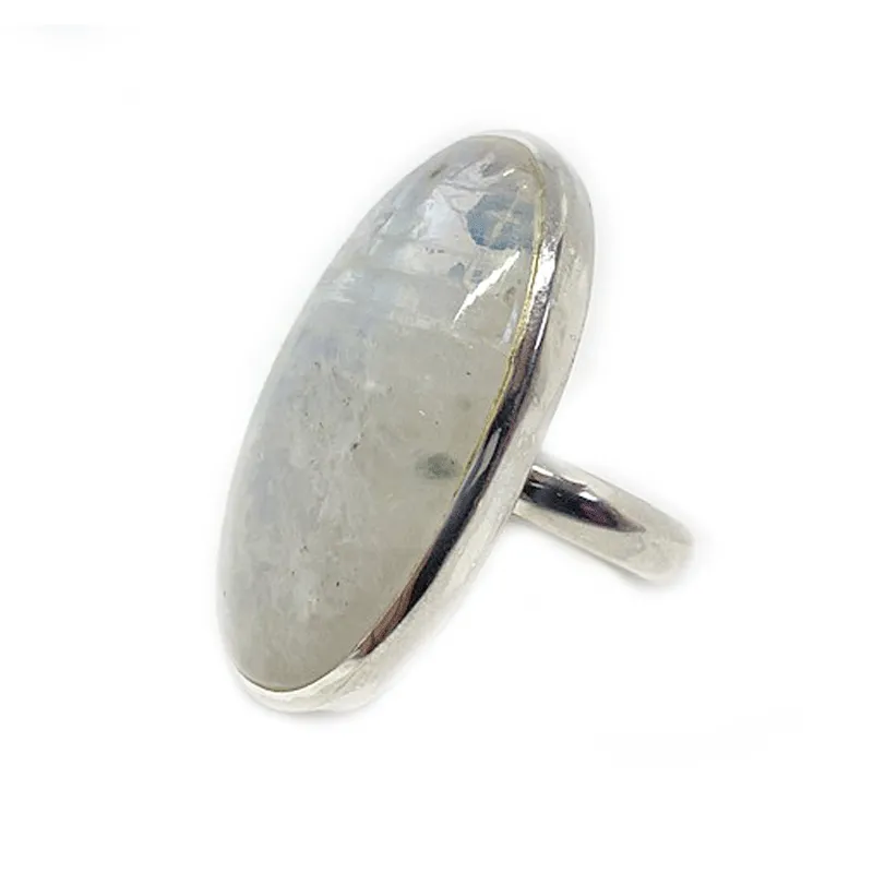 Moonstone Classic Oval Silver Ring