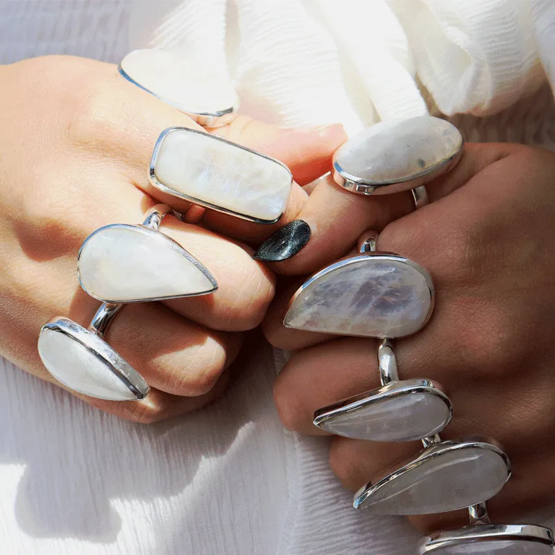 Moonstone Classic Oval Silver Ring