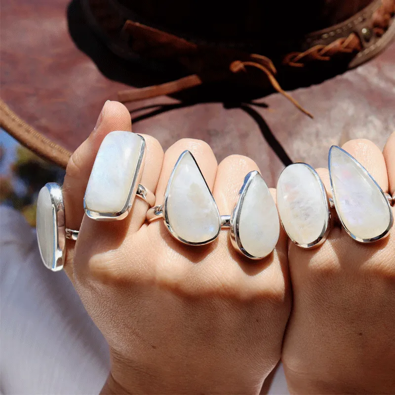 Moonstone Classic Oval Silver Ring