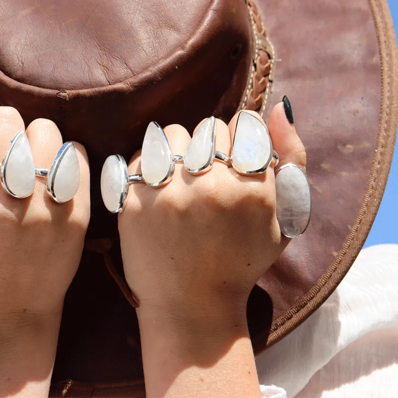 Moonstone Classic Oval Silver Ring