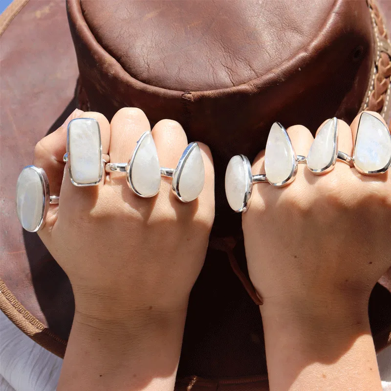 Moonstone Classic Oval Silver Ring