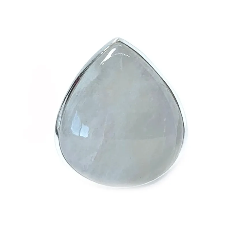 Moonstone Classic Teardrop Silver Ring